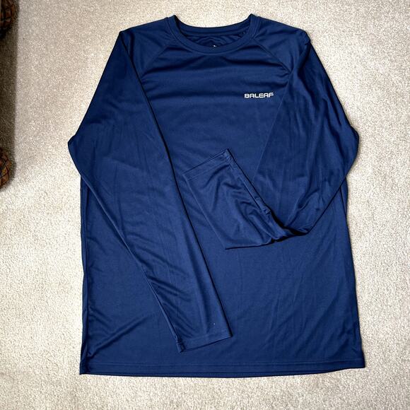 Baleaf Men's 2 Long Sleeve Athletic Shirts - Blue & Gray XL - Picture 6 of 11